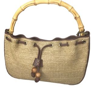 Etienne Aigner shoulder bamboo handle wo…